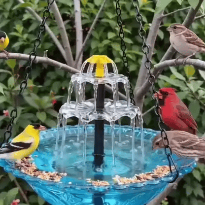 🌿✨ Solar Bloom Hanging Bird Bath Fountain – Thoughtful for Mother’s Day & Beyond