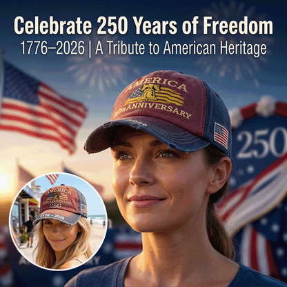 🦅 US 250th Anniversary Heritage Embroidered Cap