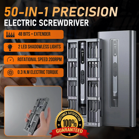 🔧 VoltFix Pro - 50-in-1 Electric Precision Screwdriver Set - Rechargeable • Magnetic Bits • LED Light • Free Shipping
