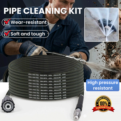 🚿 High-Pressure Drain Cleaning Hose - Self-Propelling Jet Nozzle • Deep Pipe Cleaning • Clears Hair, Grease & Clogs Fast • No Plumber Needed