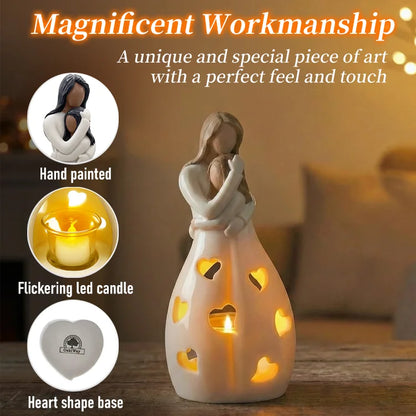 Eternal Hug - Mother & Daughter LED Candle Holder