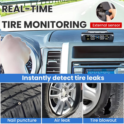 🚗 TireGuard - Solar TPMS – Smart Tire Pressure Monitoring System• No Wiring Needed • Drive with Confidence