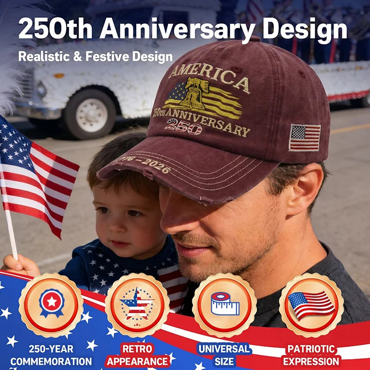 🦅 US 250th Anniversary Heritage Embroidered Cap