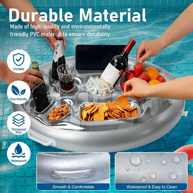 🍹 Inflatable Floating Drink & Snack Tray