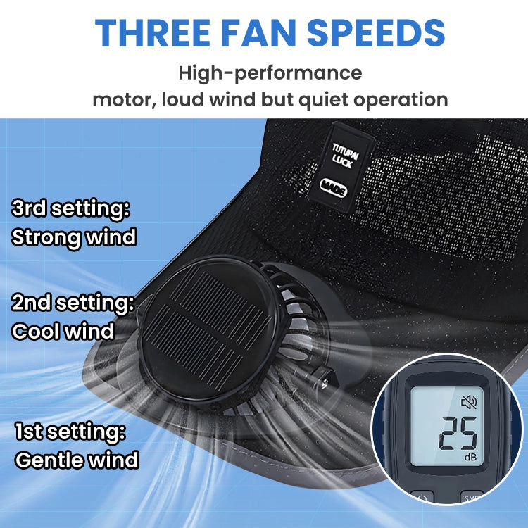 🧢 Solar Breeze Fan Hat-Shade above you - Solar-Powered • Built-in Fan • Stay Cool Anywhere