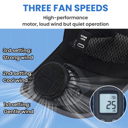 🧢 Solar Breeze Fan Hat-Shade above you - Solar-Powered • Built-in Fan • Stay Cool Anywhere