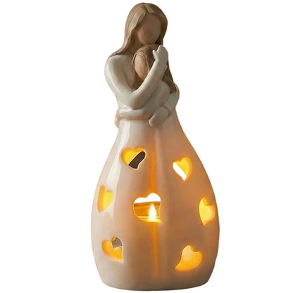 Eternal Hug - Mother & Daughter LED Candle Holder