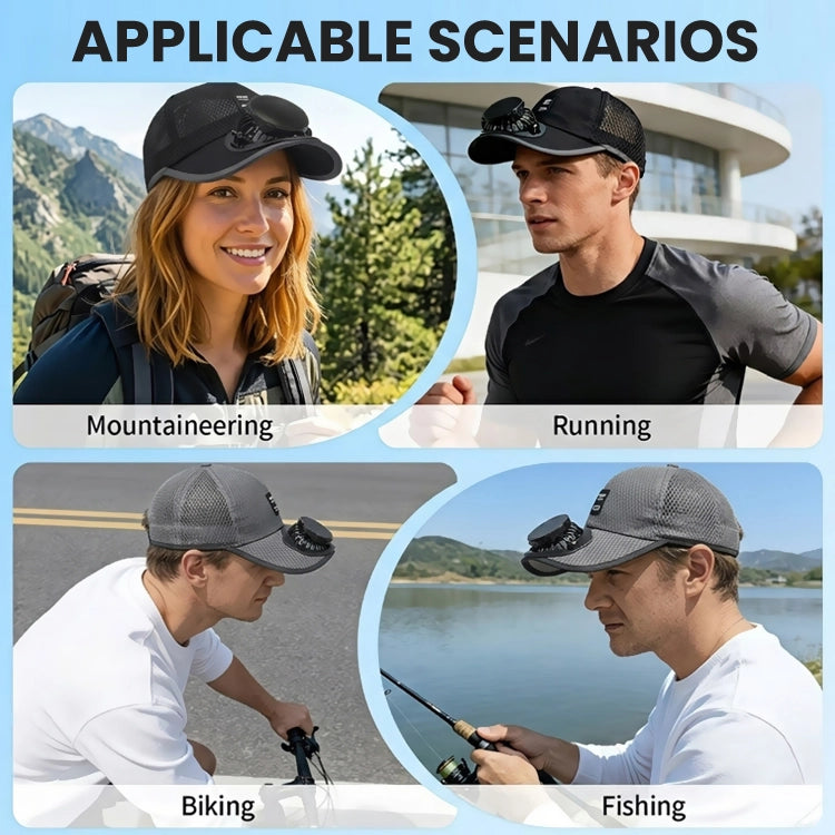 🧢 Solar Breeze Fan Hat-Shade above you - Solar-Powered • Built-in Fan • Stay Cool Anywhere