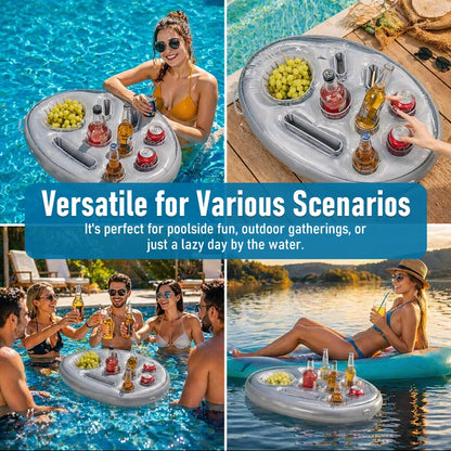 🍹 Inflatable Floating Drink & Snack Tray