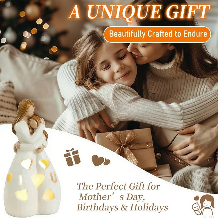 Eternal Hug - Mother & Daughter LED Candle Holder