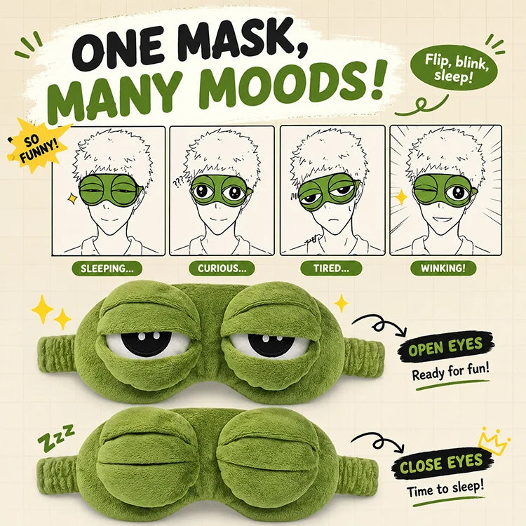 🐸 Frog Sleep Mask - The Funniest Way to Block Out the World & Cry in Complete Darkness 😂💤
