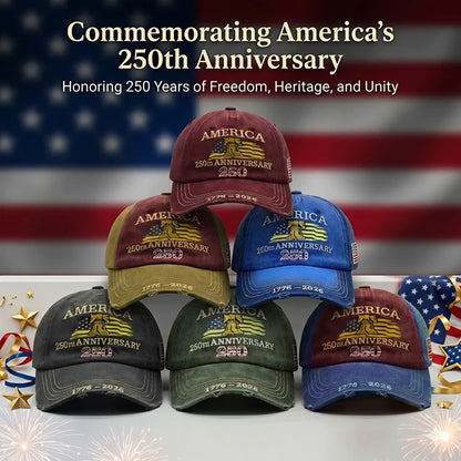 🦅 US 250th Anniversary Heritage Embroidered Cap