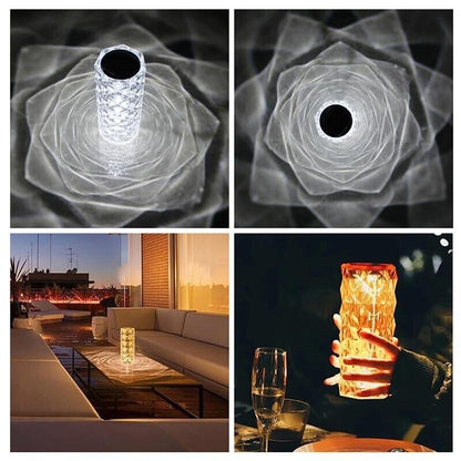 Rose Rays Crystal Lamp