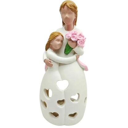 Eternal Hug - Mother & Daughter LED Candle Holder