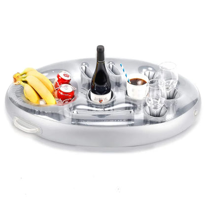 🍹 Inflatable Floating Drink & Snack Tray